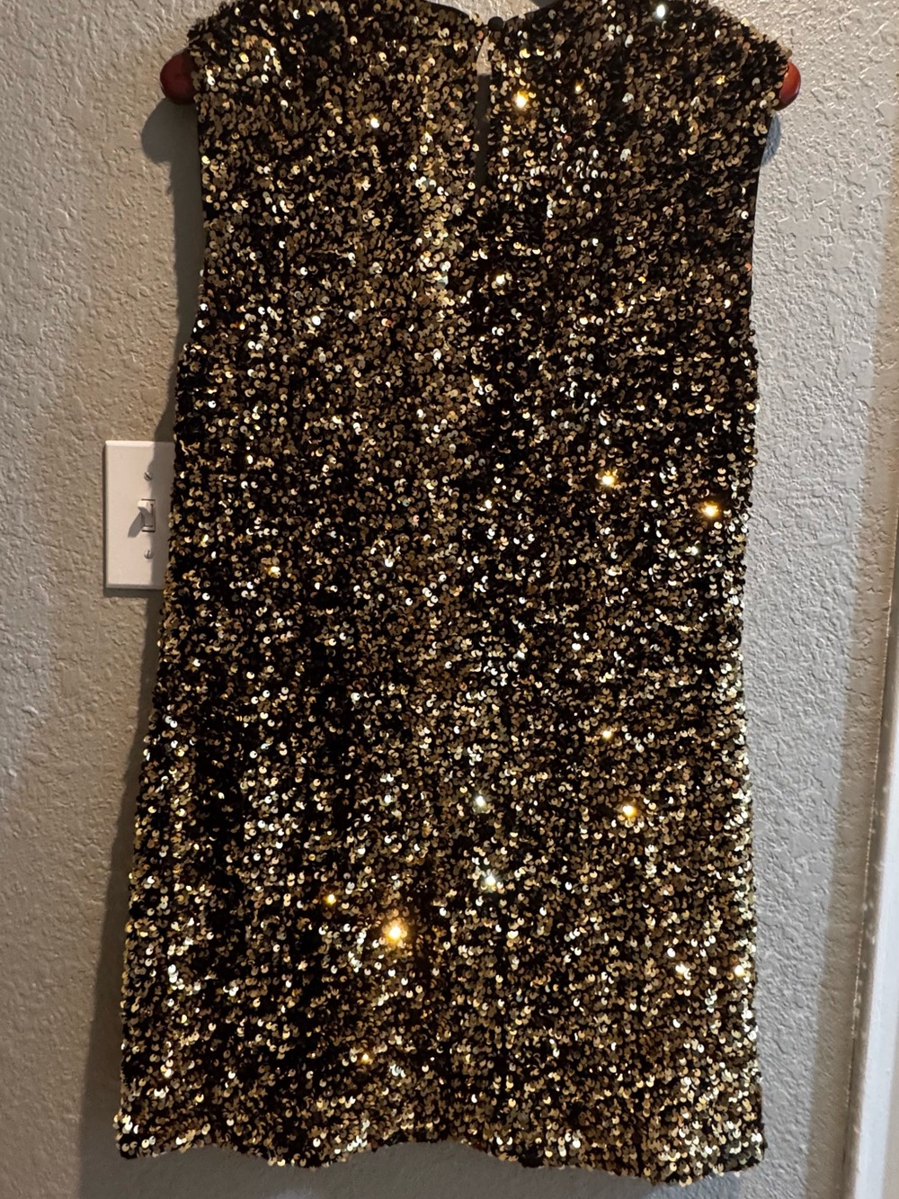Banana Republic Factory Black and Gold Sequin Mini Dress - Picture 5 of 6